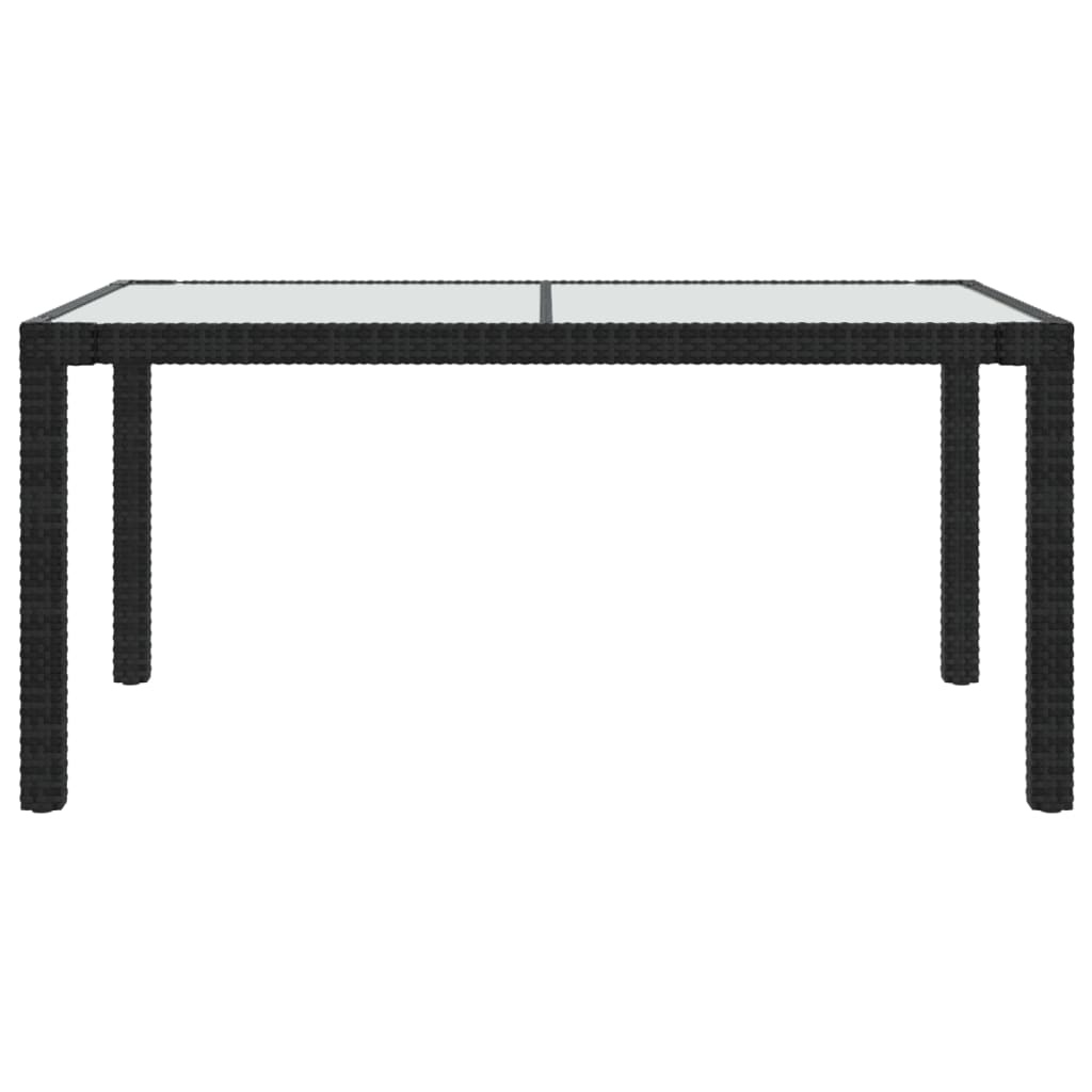 Outdoor Patio Rectangular Garden Dining Table With Glass Top Outside Tables