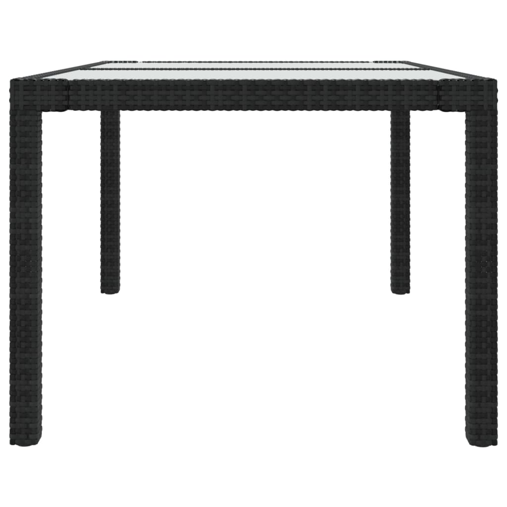 Outdoor Patio Rectangular Garden Dining Table With Glass Top Outside Tables