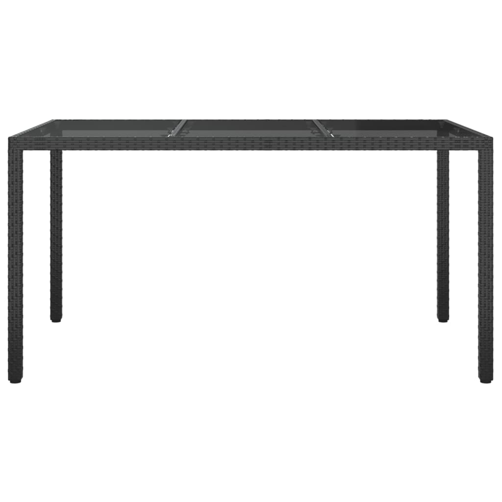 Outdoor Patio Rectangular Garden Dining Table With Glass Top Outside Tables