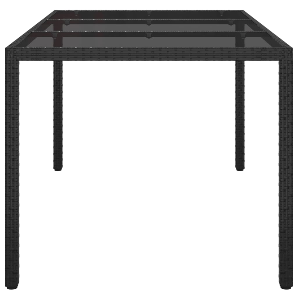 Outdoor Patio Rectangular Garden Dining Table With Glass Top Outside Tables