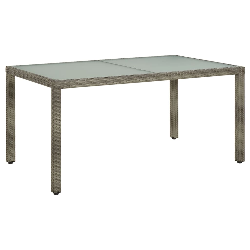 Outdoor Patio Rectangular Garden Dining Table With Glass Top Outside Tables