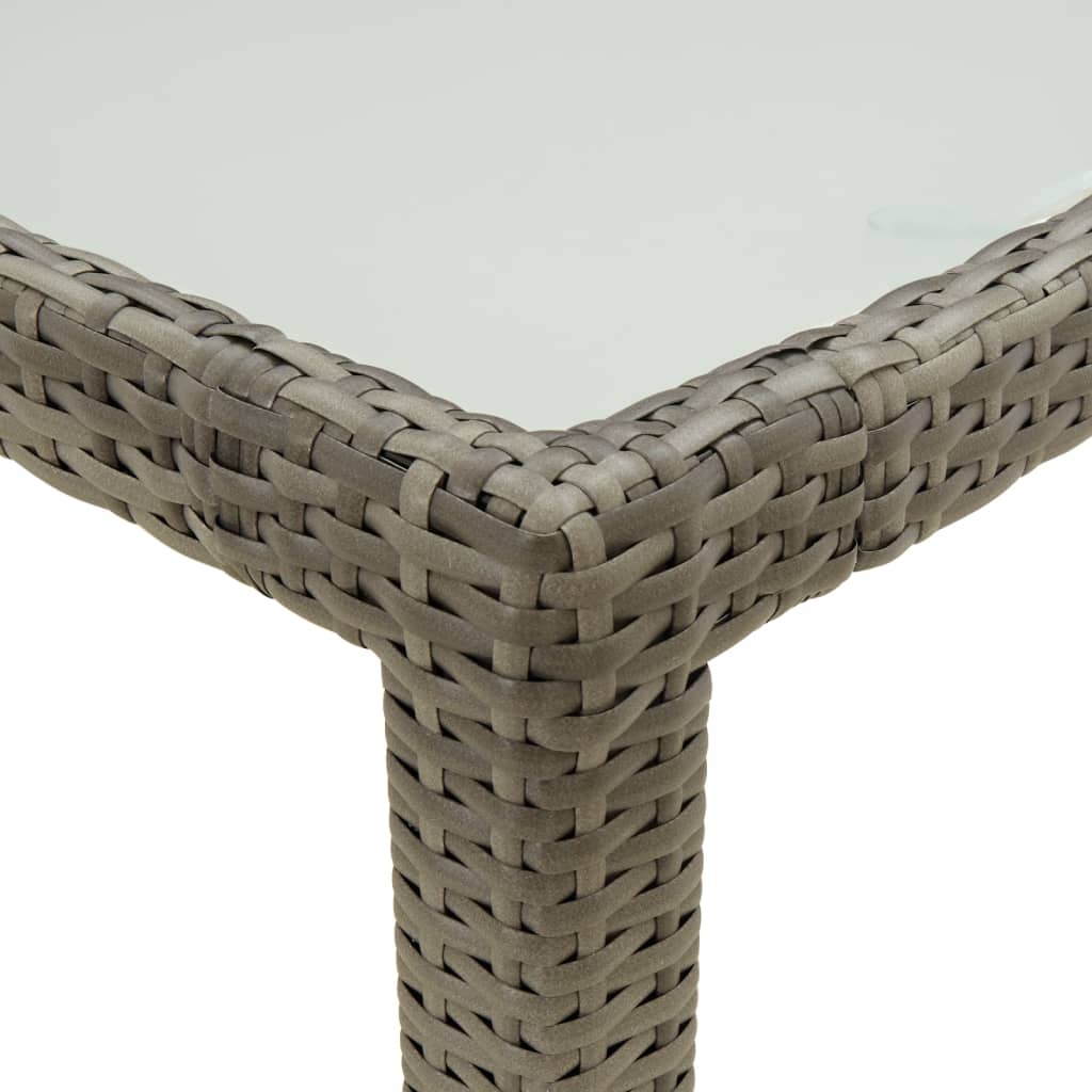 Outdoor Patio Rectangular Garden Dining Table With Glass Top Outside Tables