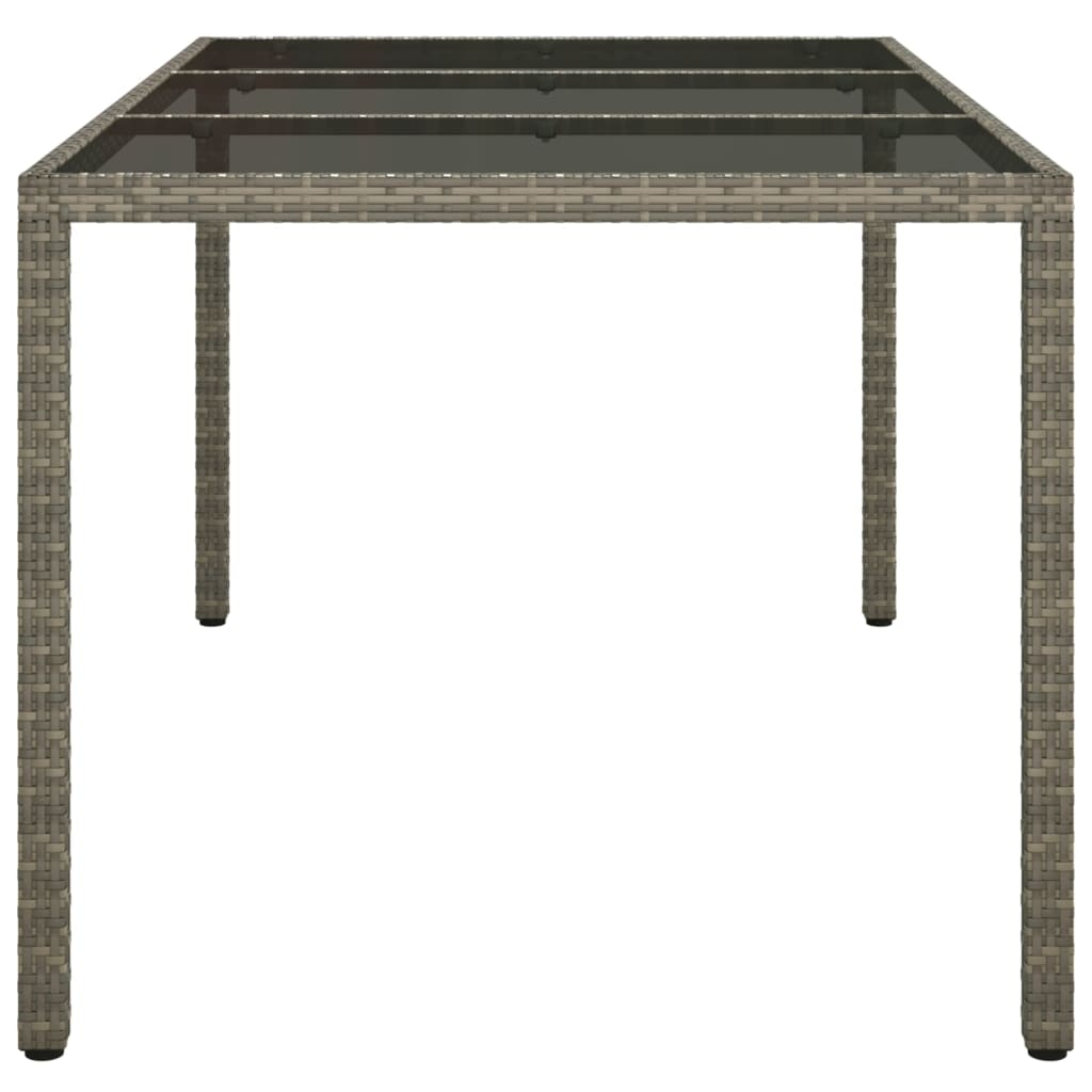 Outdoor Patio Rectangular Garden Dining Table With Glass Top Outside Tables