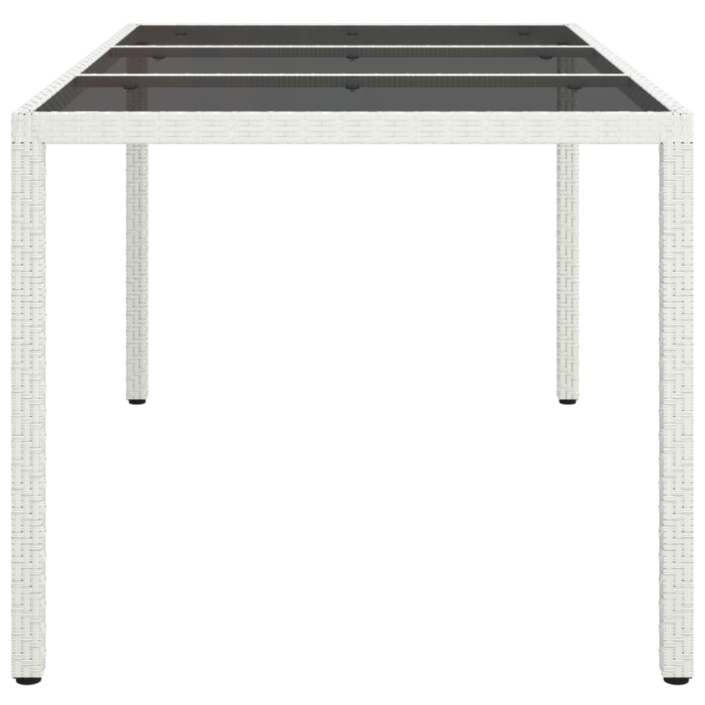 Outdoor Patio Rectangular Garden Dining Table With Glass Top Outside Tables