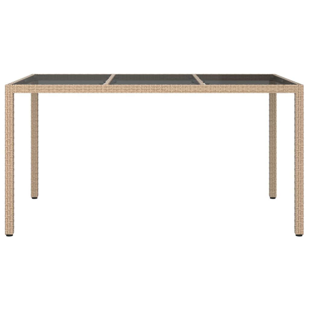 Outdoor Patio Rectangular Garden Dining Table With Glass Top Outside Tables