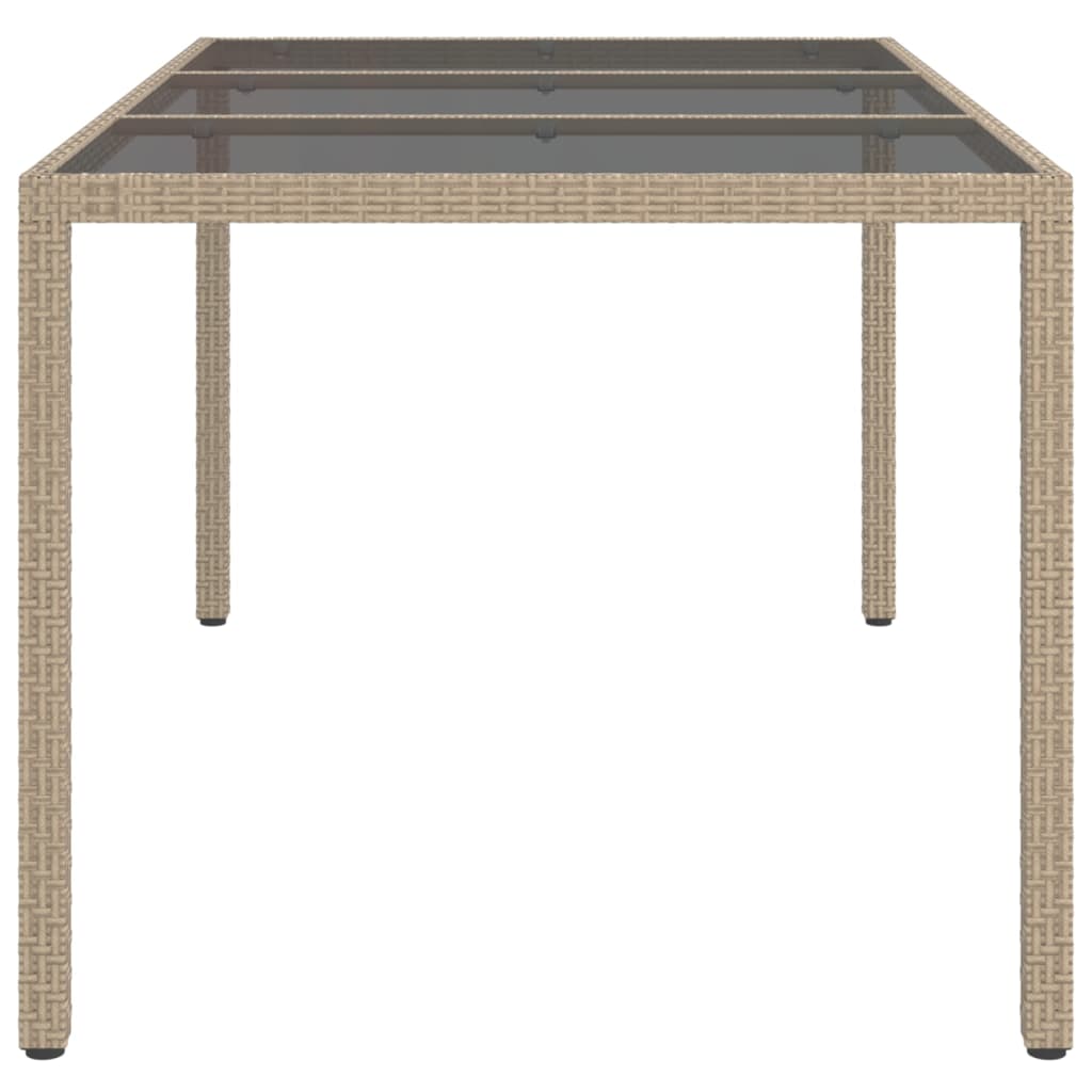Outdoor Patio Rectangular Garden Dining Table With Glass Top Outside Tables