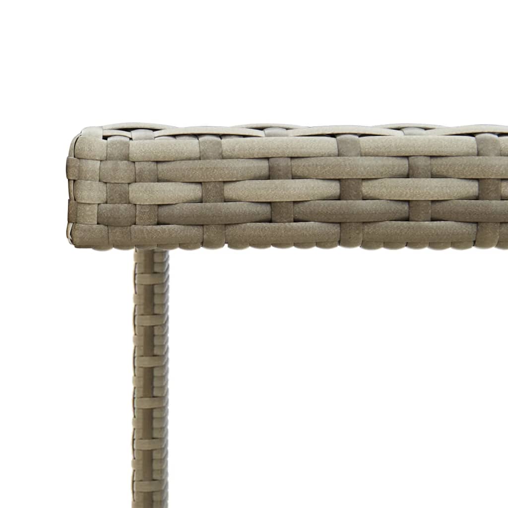 Outdoor Patio Square Poly Rattan Garden Dining Table With Glass Top Outside