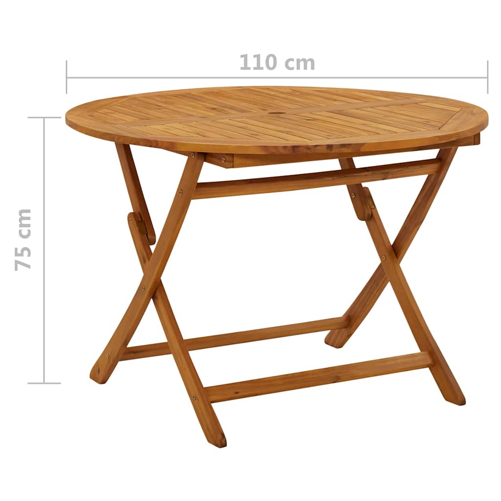 Outdoor Patio Wooden Folding Garden Dining Table Acacia Wood Tables Brown