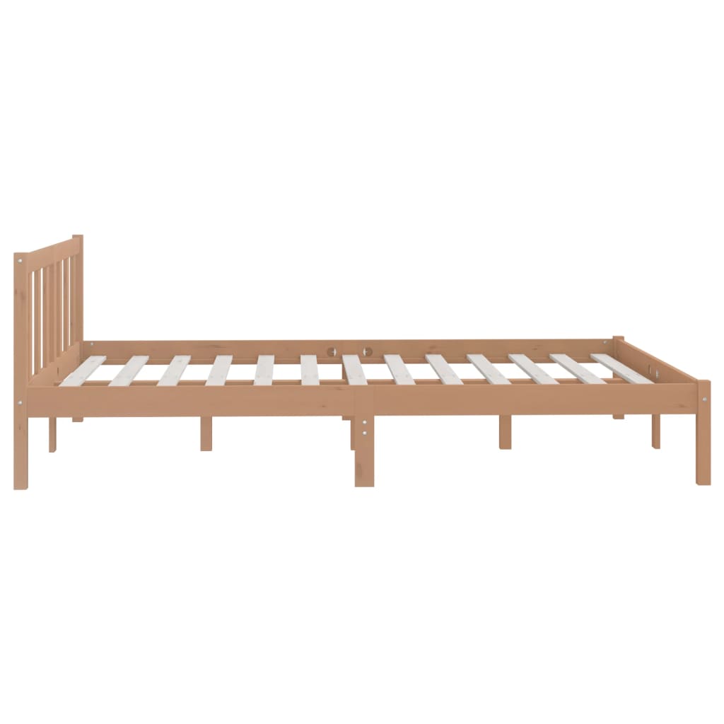 810085 vidaXL Bed Frame without Mattress Honey Brown Solid Wood 140x200 cm