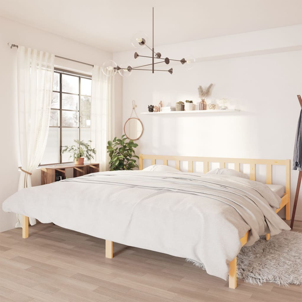 Bed Frame without Mattress Solid Wood Super King Size