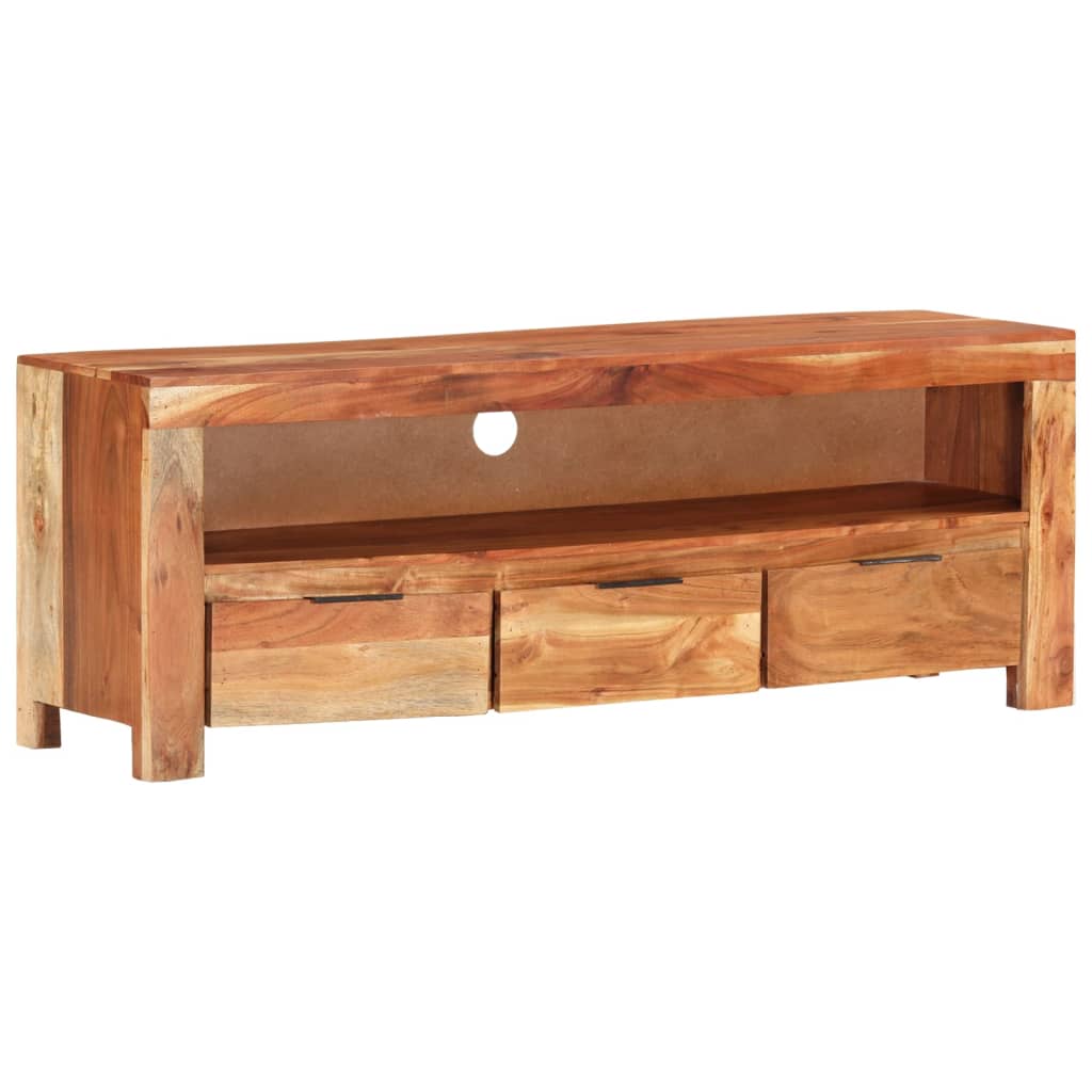 TV Cabinet 110x30x40 cm Solid Acacia Wood