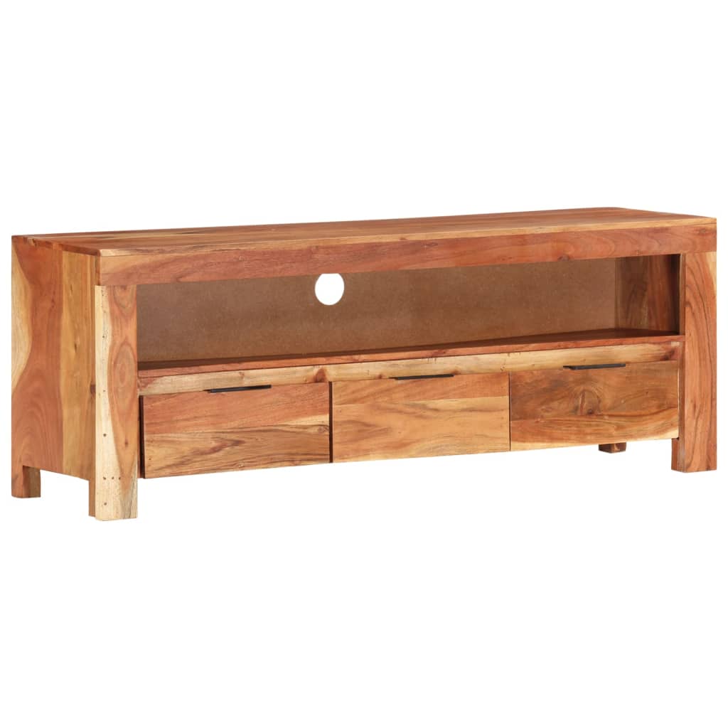 TV Cabinet 110x30x40 cm Solid Acacia Wood