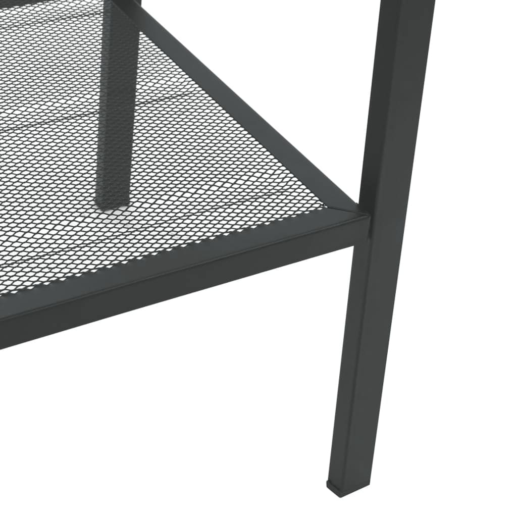 Ladder Bookcase 4 Tiers Metal Anthracite