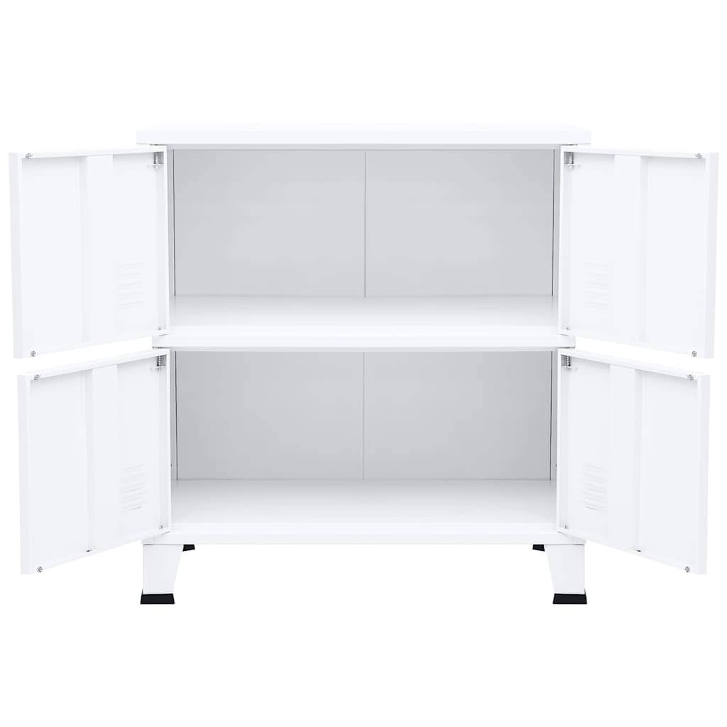 Industrial Storage Chest White 75x40x80 cm Steel