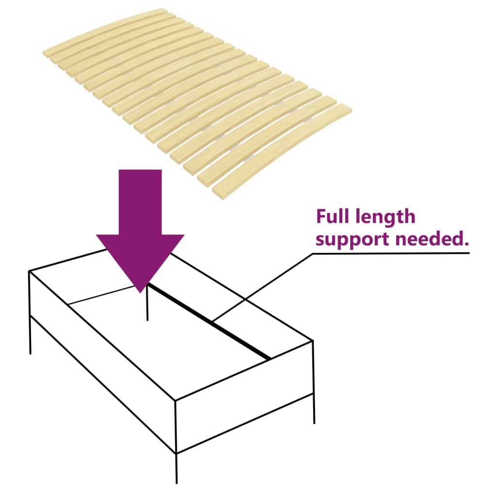 Slatted Bed Base with 17 Slats 120x200 cm