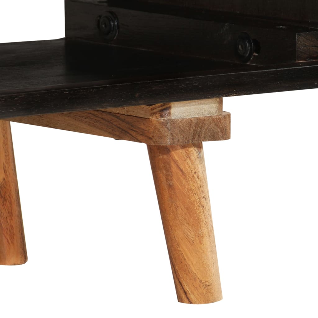 TV Cabinet 140x30x45 cm Rough Mango Wood and Solid Acacia Wood