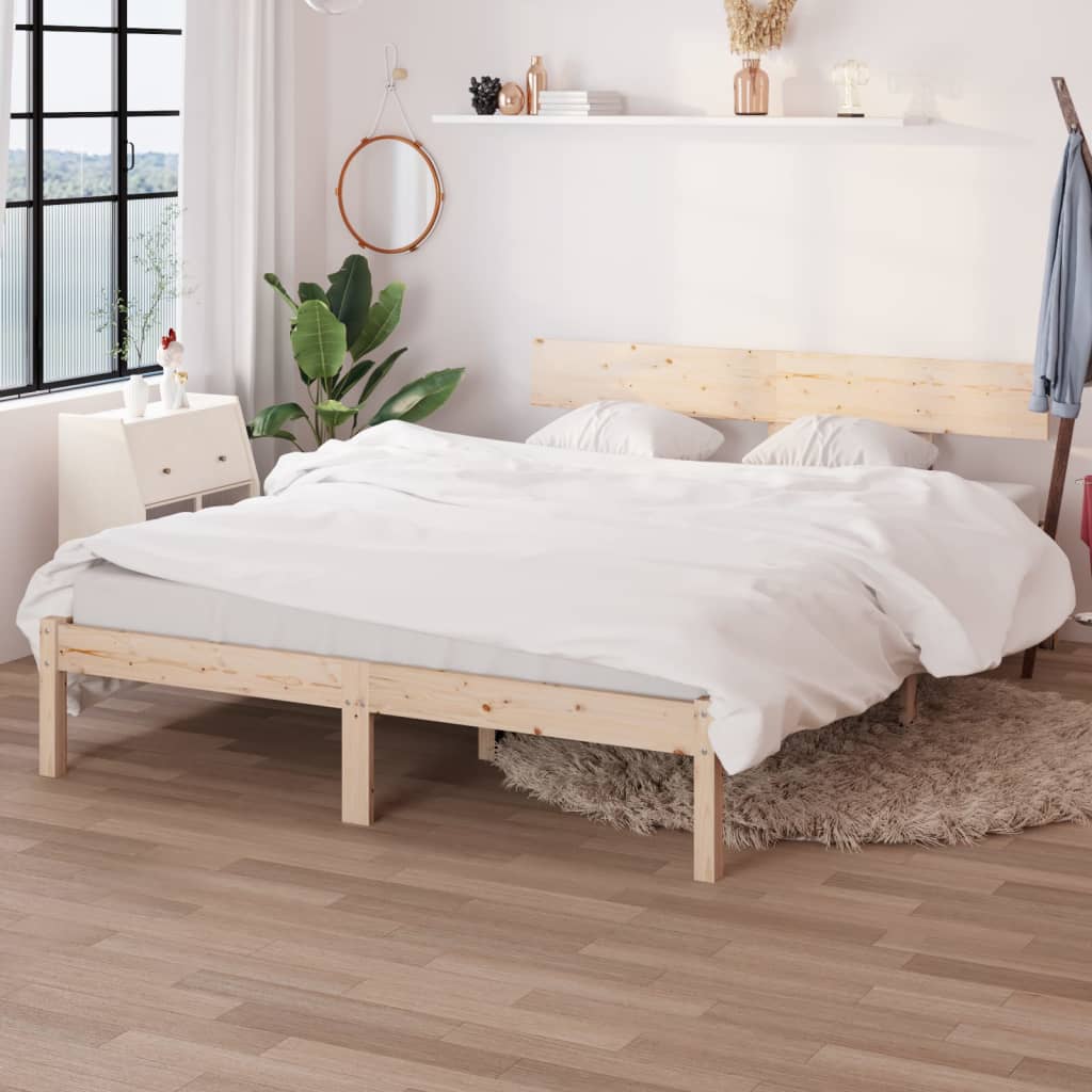 Bed Frame without Mattress Solid Wood Small Double