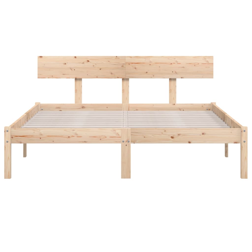 Bed Frame without Mattress Solid Wood 120x200 cm