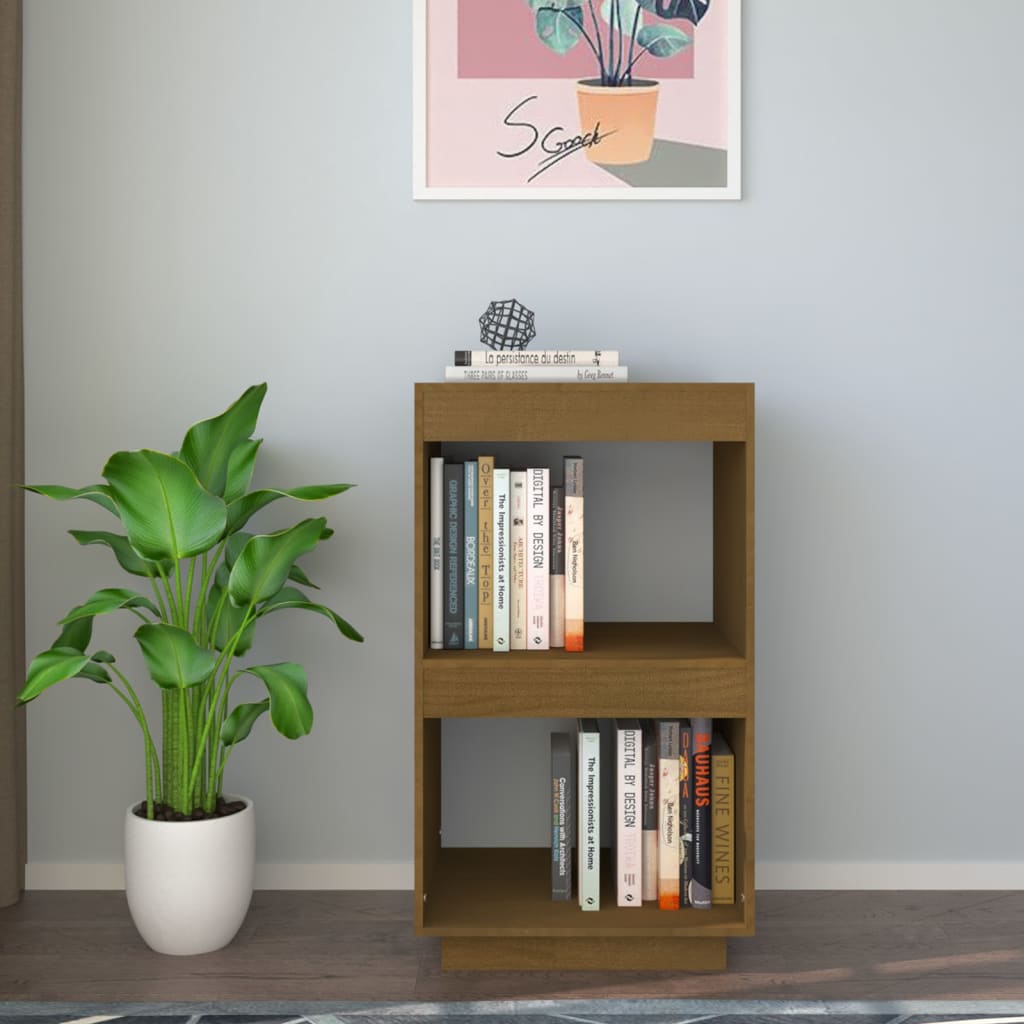 Book Cabine Honey Brown 40x35x71 cm Solid Pinewood