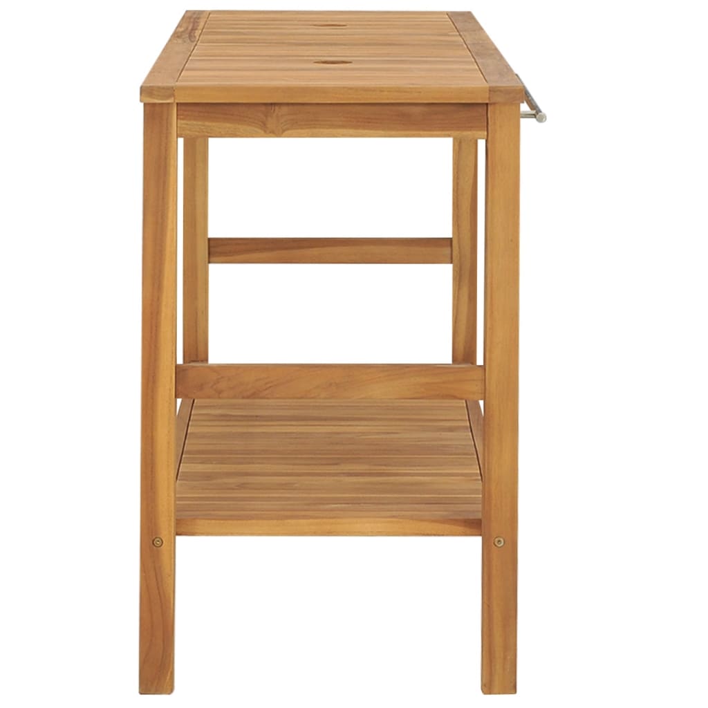 Bathroom Vanity Cabinet Solid Wood Teak 132x45x75 cm