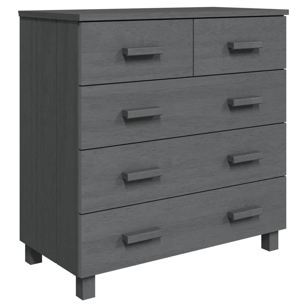Sideboard HAMAR Dark Grey 79x40x80 cm Solid Wood Pine