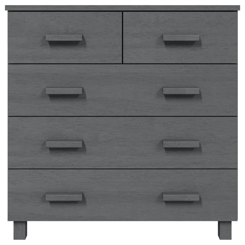 Sideboard HAMAR Dark Grey 79x40x80 cm Solid Wood Pine