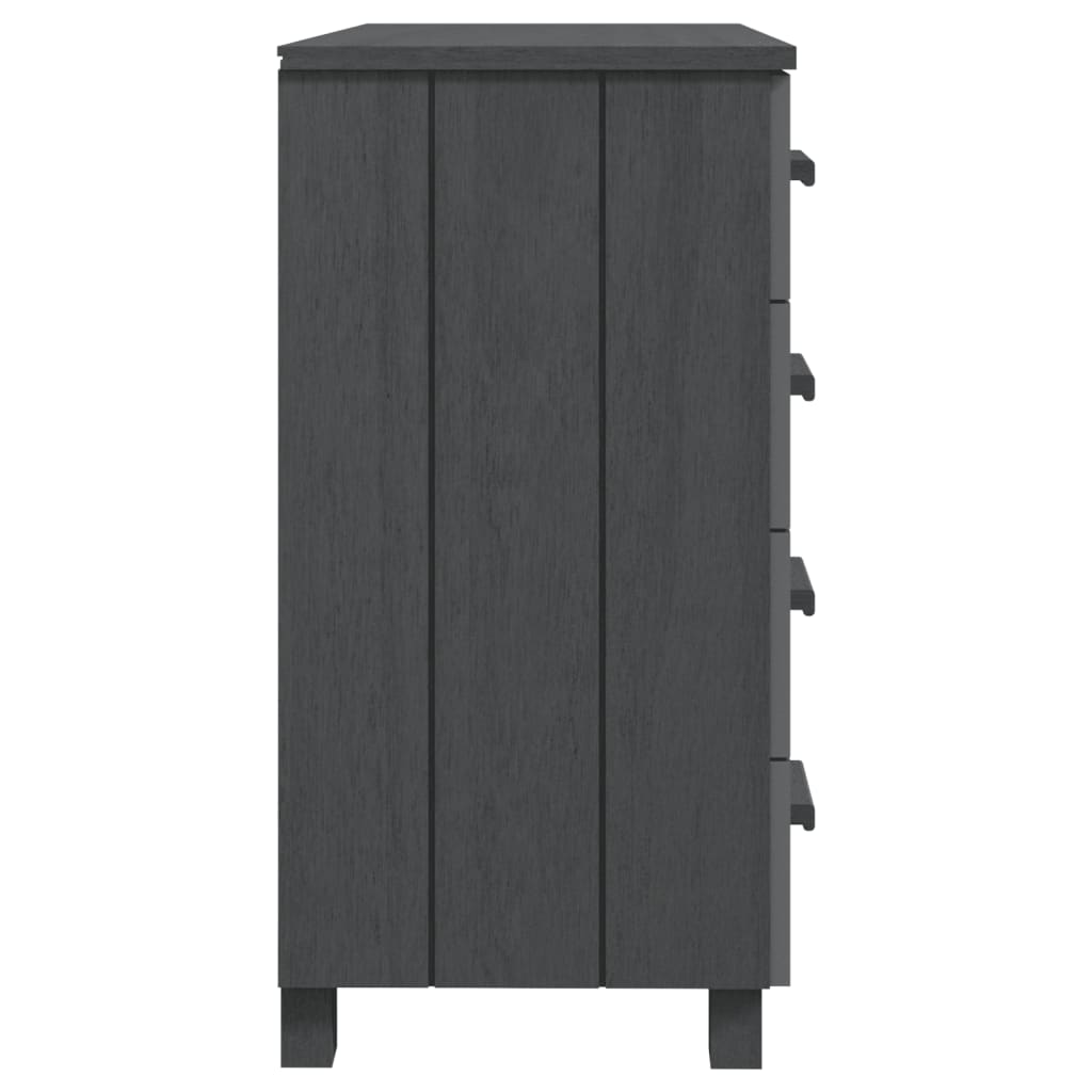 Sideboard HAMAR Dark Grey 79x40x80 cm Solid Wood Pine