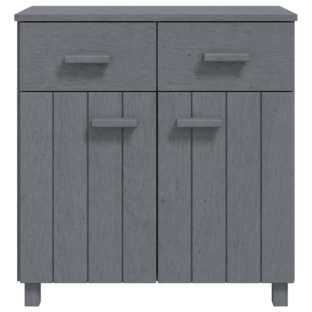 Sideboard HAMAR Dark Grey 79x40x80 cm Solid Wood Pine