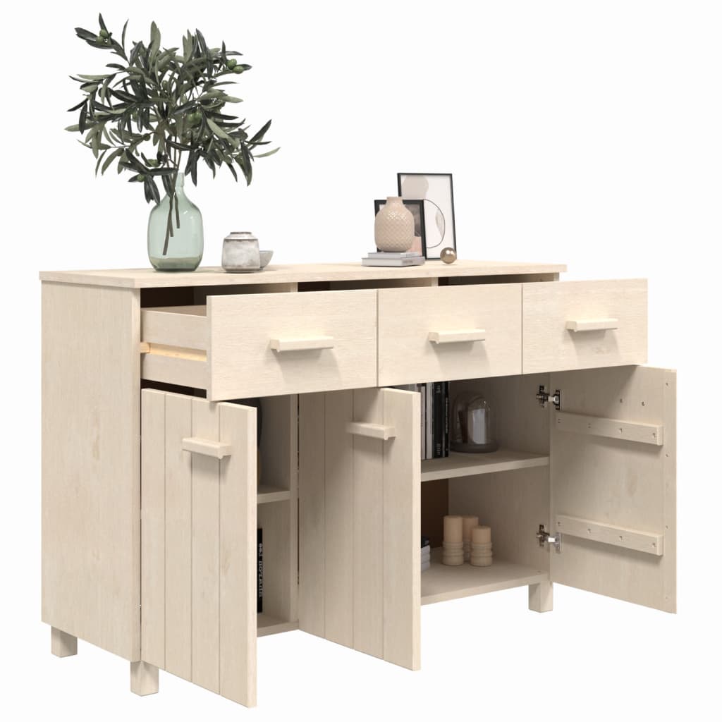 Sideboard HAMAR Honey Brown 113x40x80 cm Solid Wood Pine