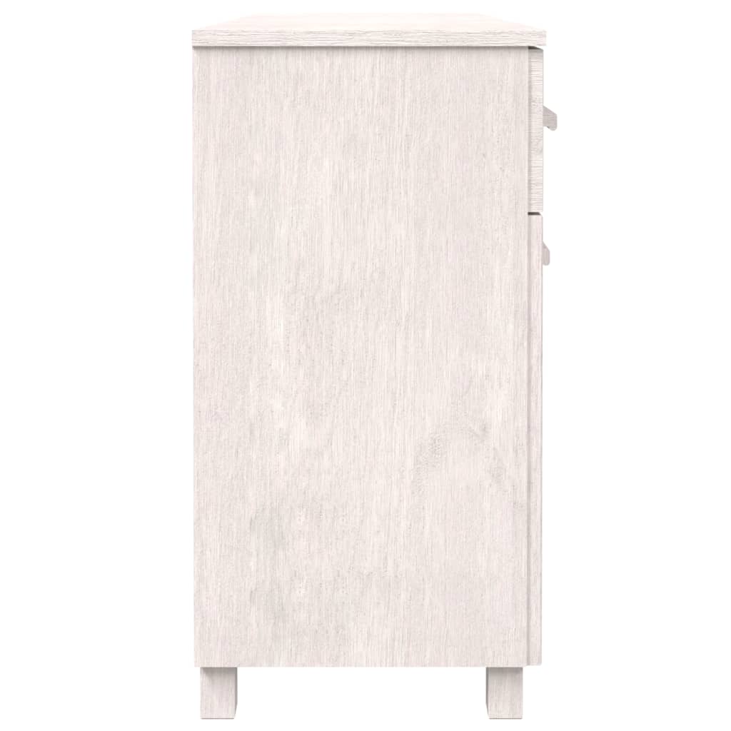 Sideboard HAMAR White 113x40x80 cm Solid Wood Pine