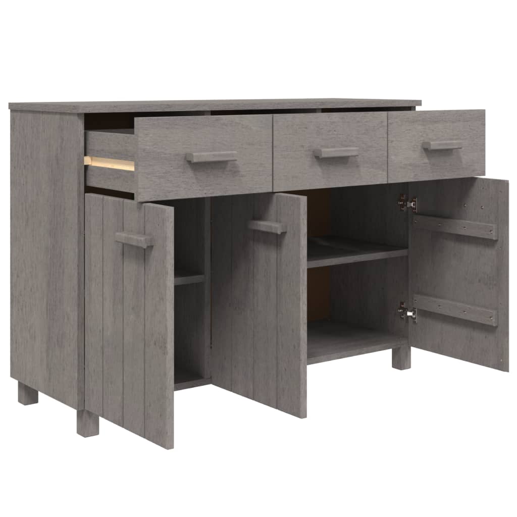 Sideboard HAMAR Light Grey 113x40x80 cm Solid Wood Pine