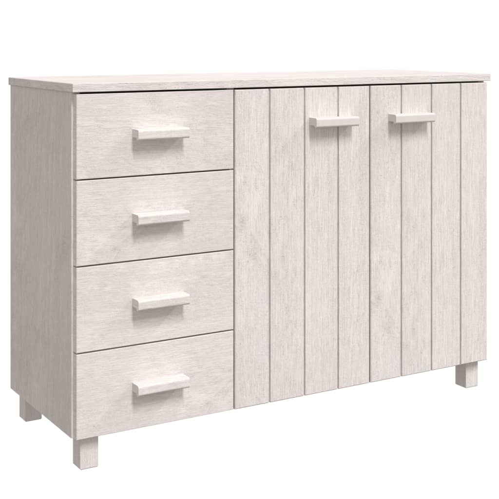 Sideboard HAMAR White 113x40x80 cm Solid Wood Pine