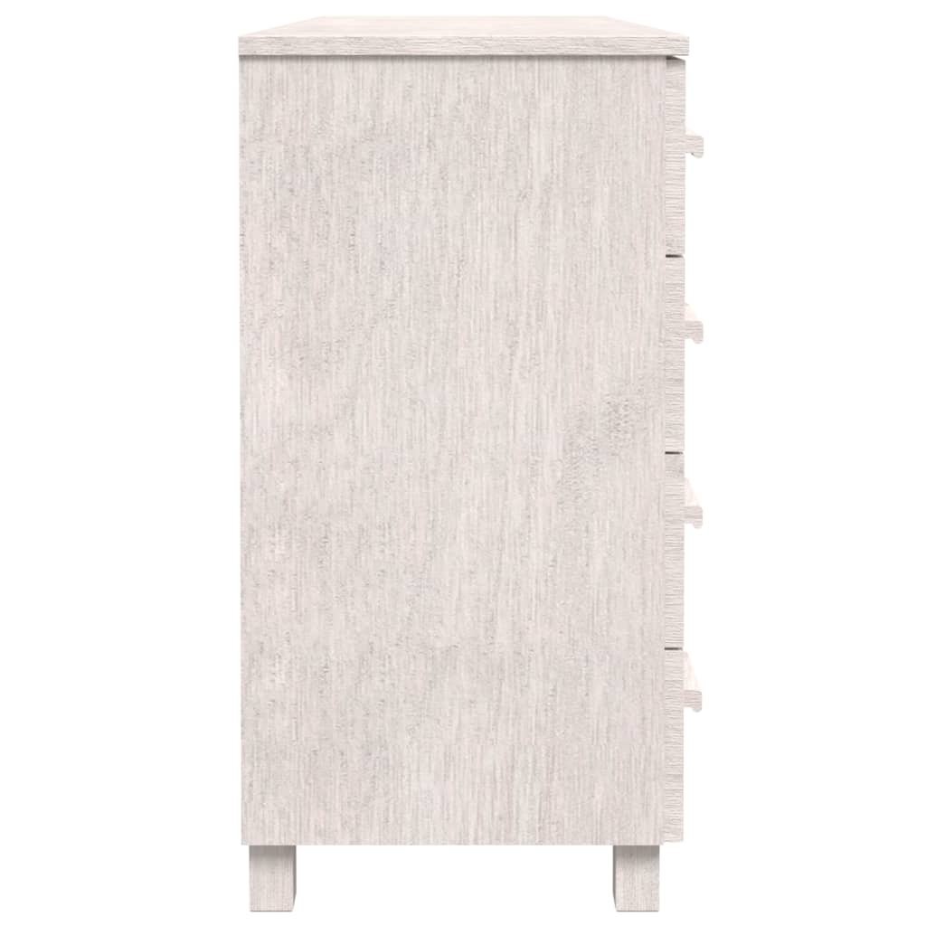 Sideboard HAMAR White 113x40x80 cm Solid Wood Pine