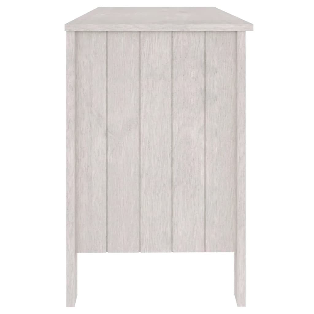Desk HAMAR White 113x50x75 cm Solid Wood Pine
