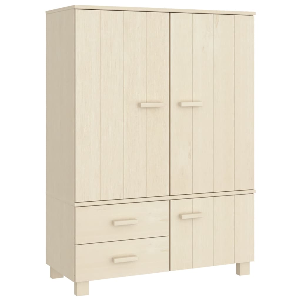 Wardrobe HAMAR Honey Brown 99x45x137 cm Solid Wood Pine