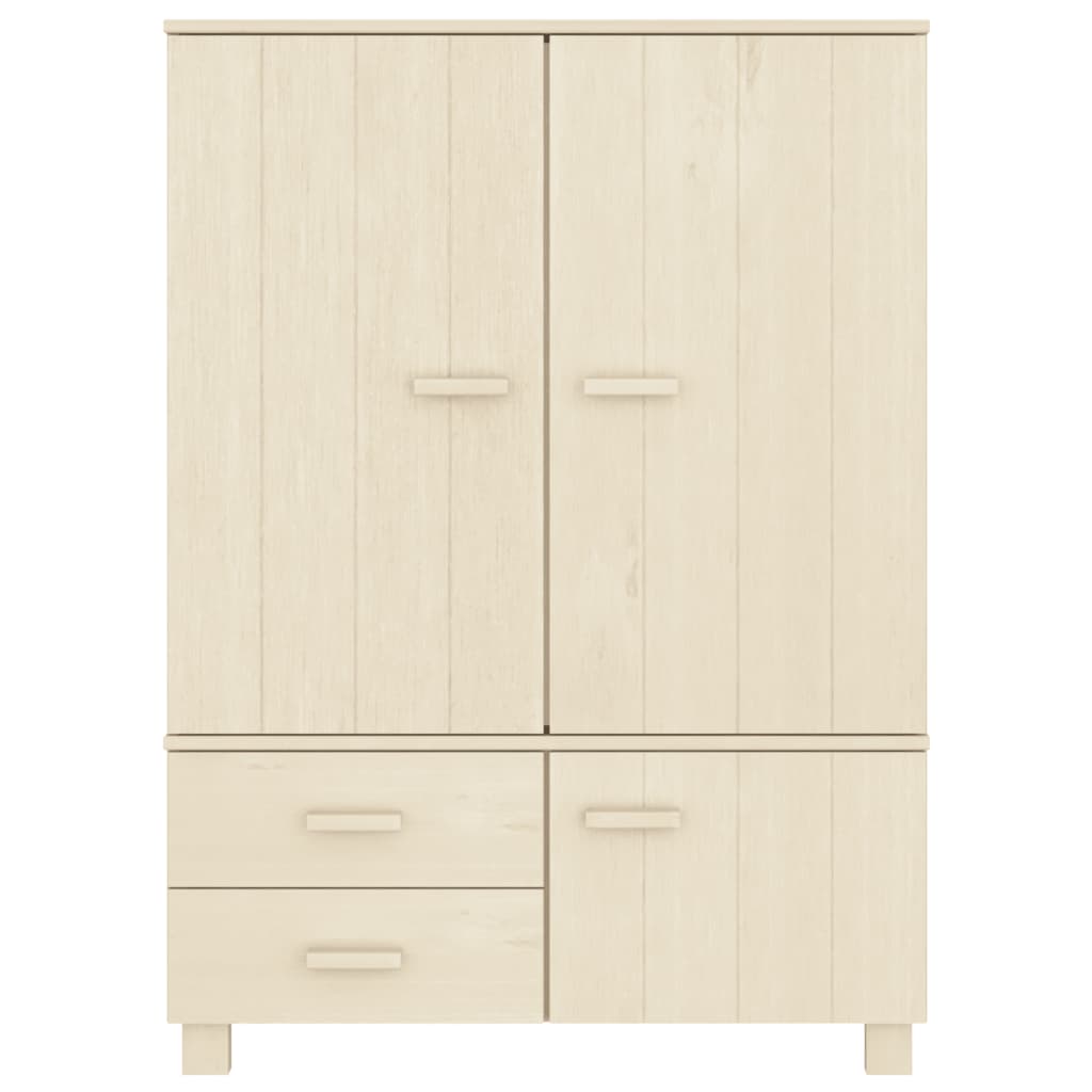 Wardrobe HAMAR Honey Brown 99x45x137 cm Solid Wood Pine