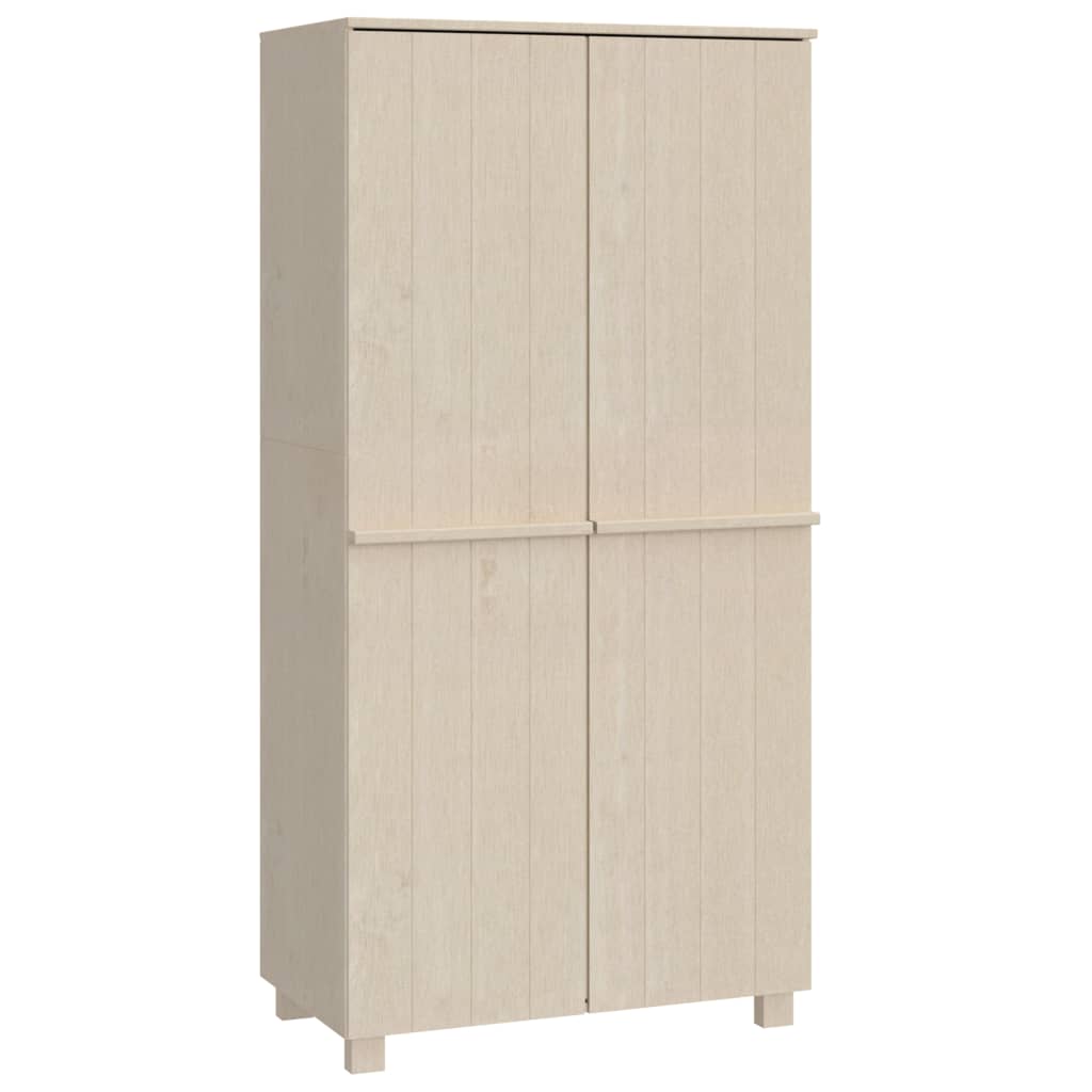 Wardrobe HAMAR Honey Brown 89x50x180 cm Solid Wood Pine
