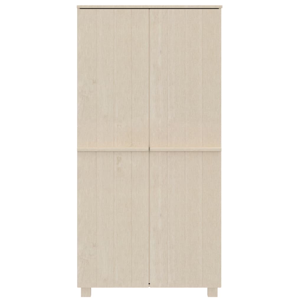 Wardrobe HAMAR Honey Brown 89x50x180 cm Solid Wood Pine