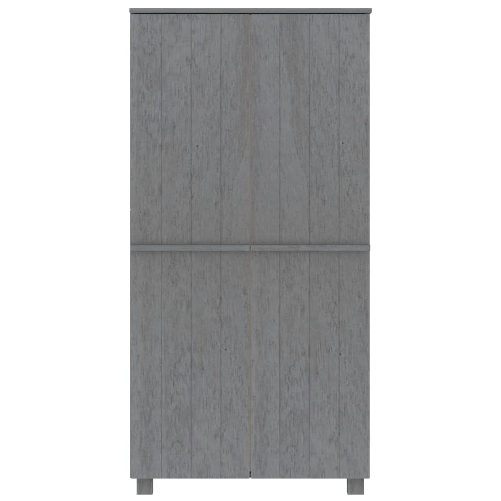 Wardrobe HAMAR Dark Grey 89x50x180 cm Solid Wood Pine