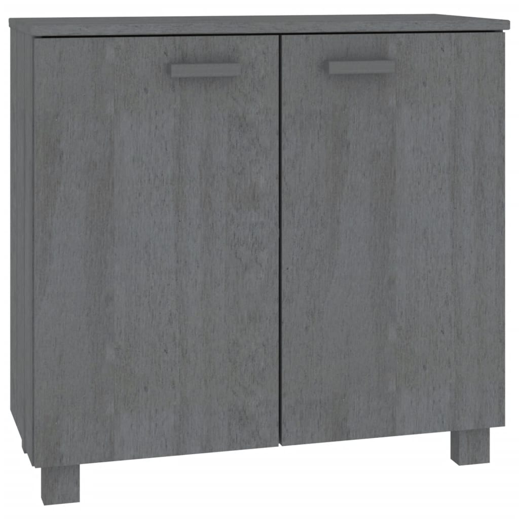 Sideboard HAMAR Dark Grey 85x35x80 cm Solid Wood Pine