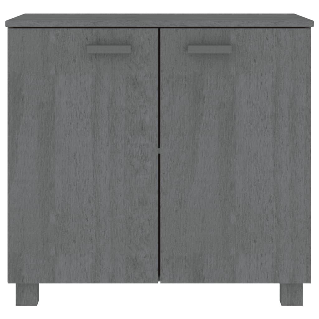 Sideboard HAMAR Dark Grey 85x35x80 cm Solid Wood Pine
