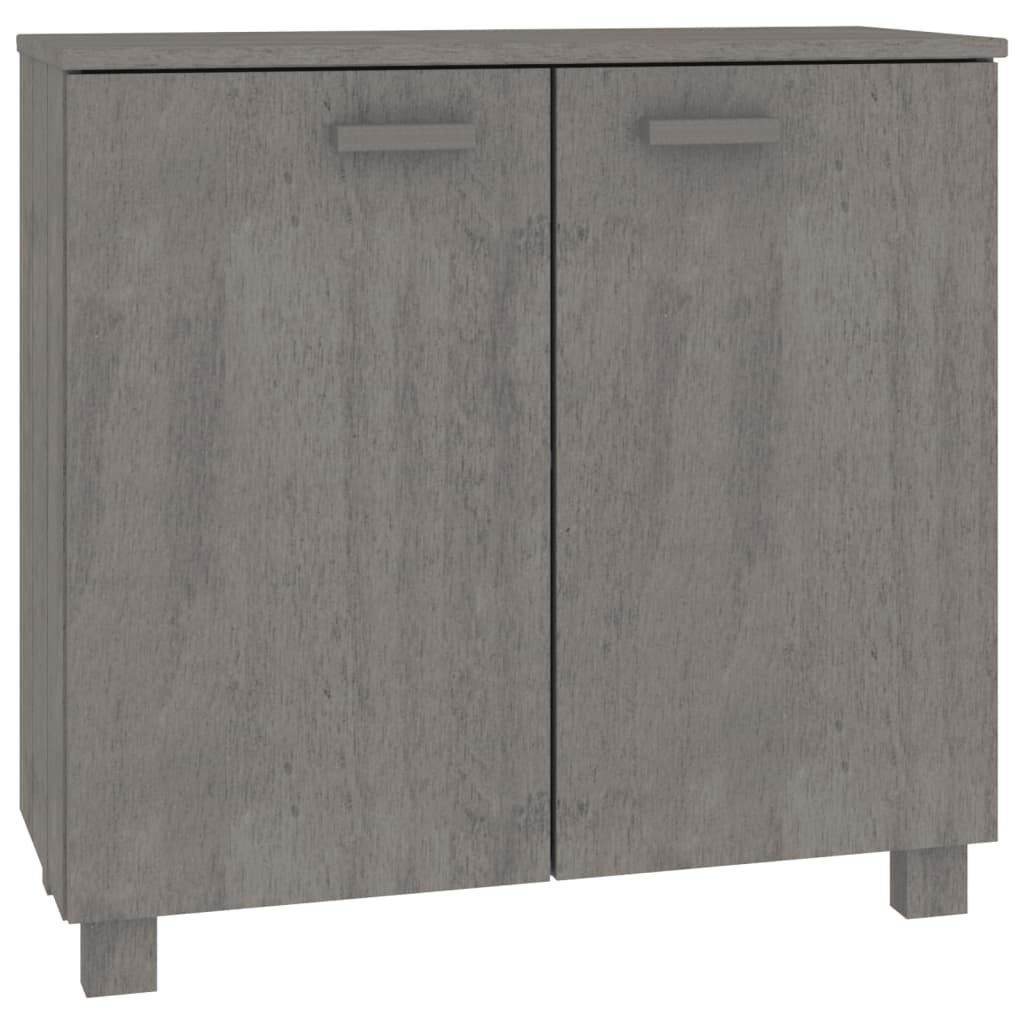 Sideboard HAMAR Light Grey 85x35x80 cm Solid Wood Pine