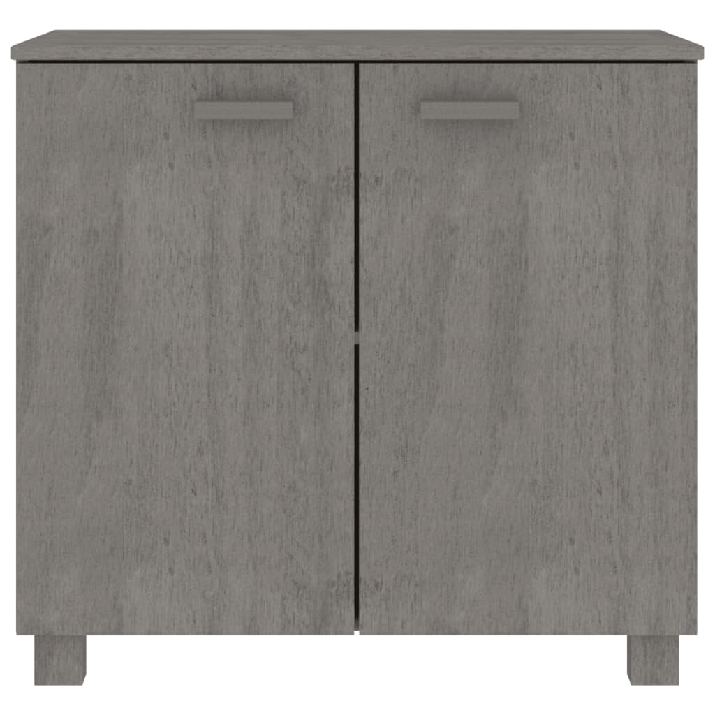 Sideboard HAMAR Light Grey 85x35x80 cm Solid Wood Pine
