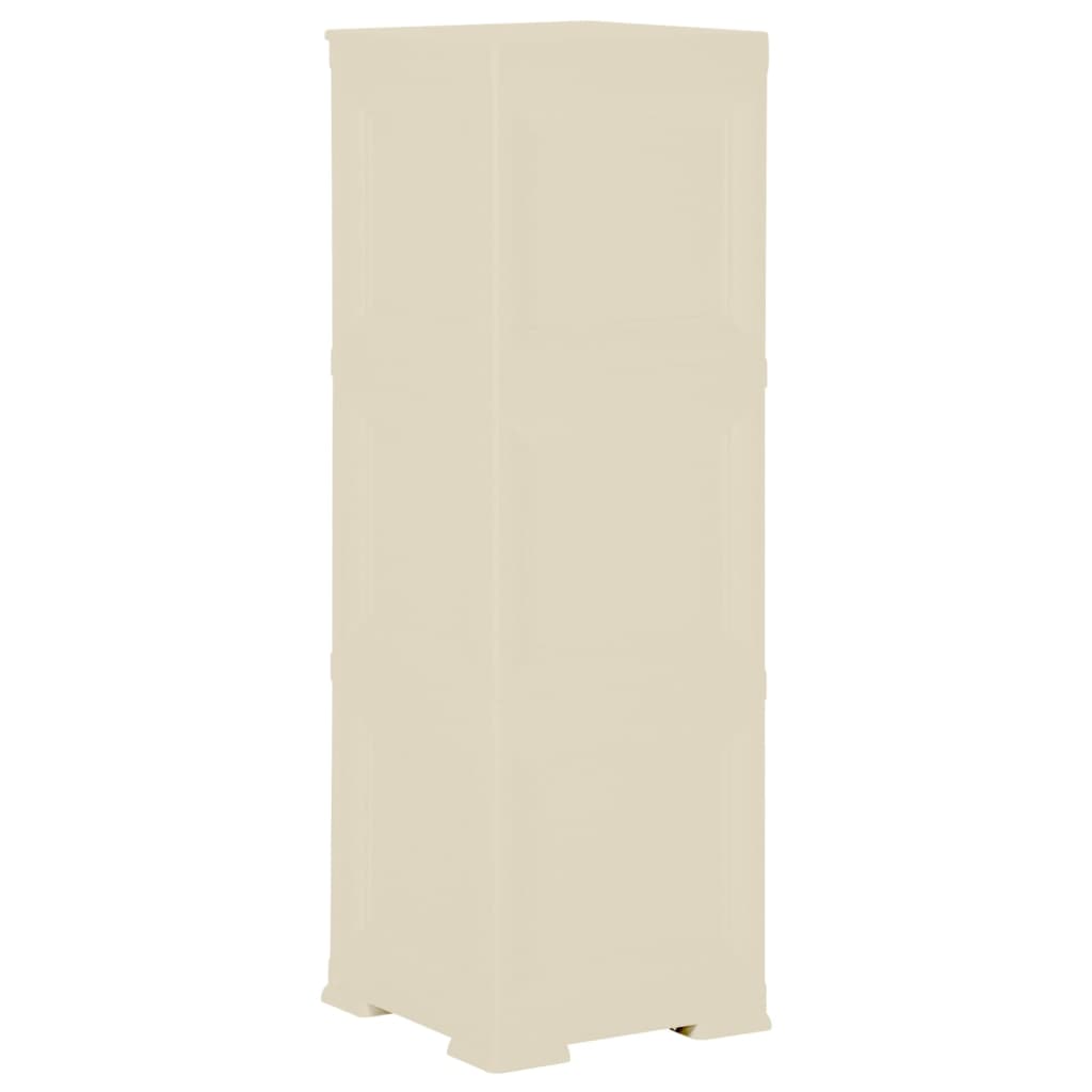 Plastic Cabinet 40x43x125 cm Wood Design Angora White