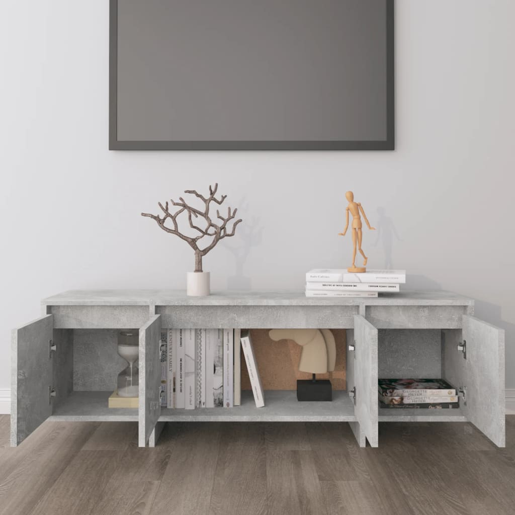 TV Cabinet Concrete Grey 120x30x40.5 cm Engineered Wood