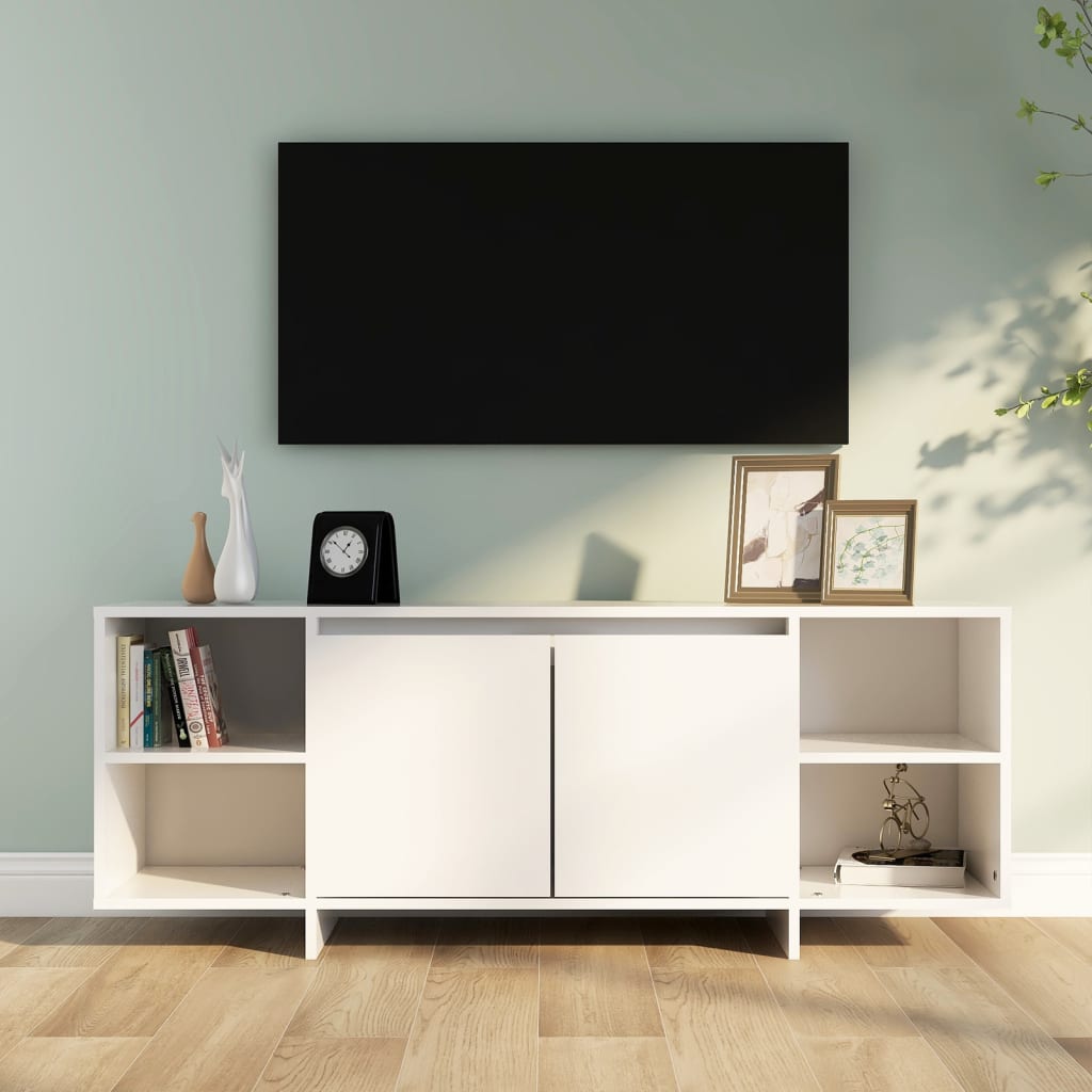 Modern Wooden TV Tele Stand Unit Cabinet Home Entertainment Unit With 2 Doors