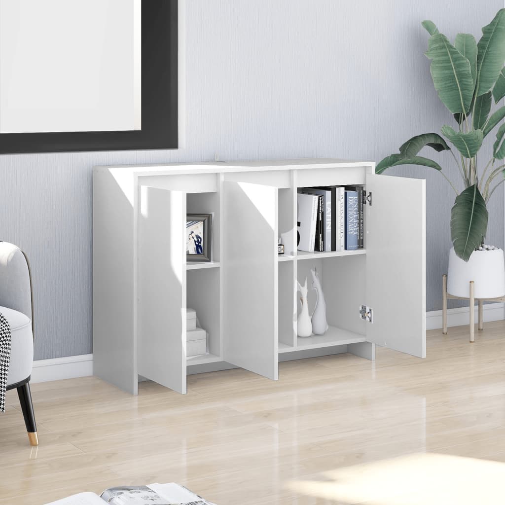 Modern Wooden 3 Door Home Sideboard Storage Cabinet Wood Dining Room Unit