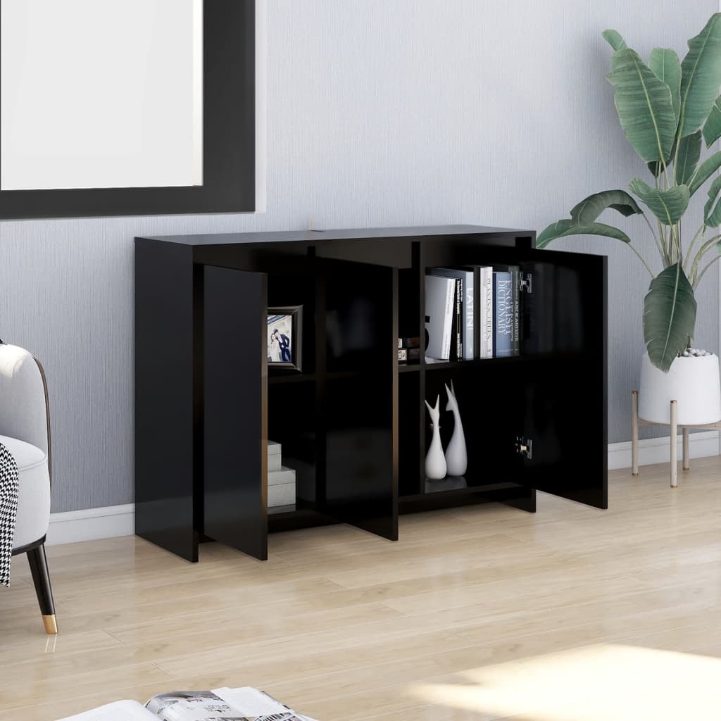 Modern Wooden 3 Door Home Sideboard Storage Cabinet Wood Dining Room Unit