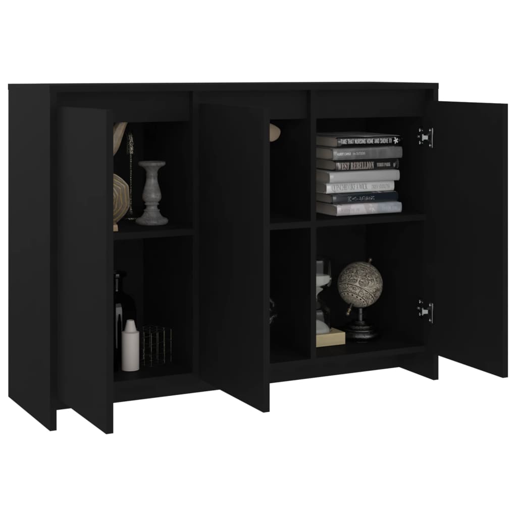 Modern Wooden 3 Door Home Sideboard Storage Cabinet Wood Dining Room Unit