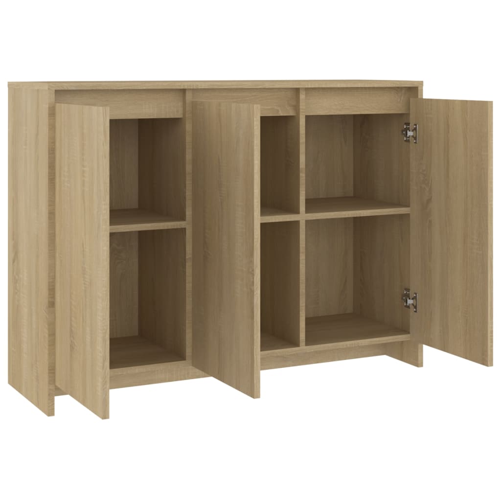 Modern Wooden 3 Door Home Sideboard Storage Cabinet Wood Dining Room Unit